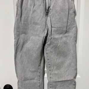 Zara gray paperbag-waist jeans